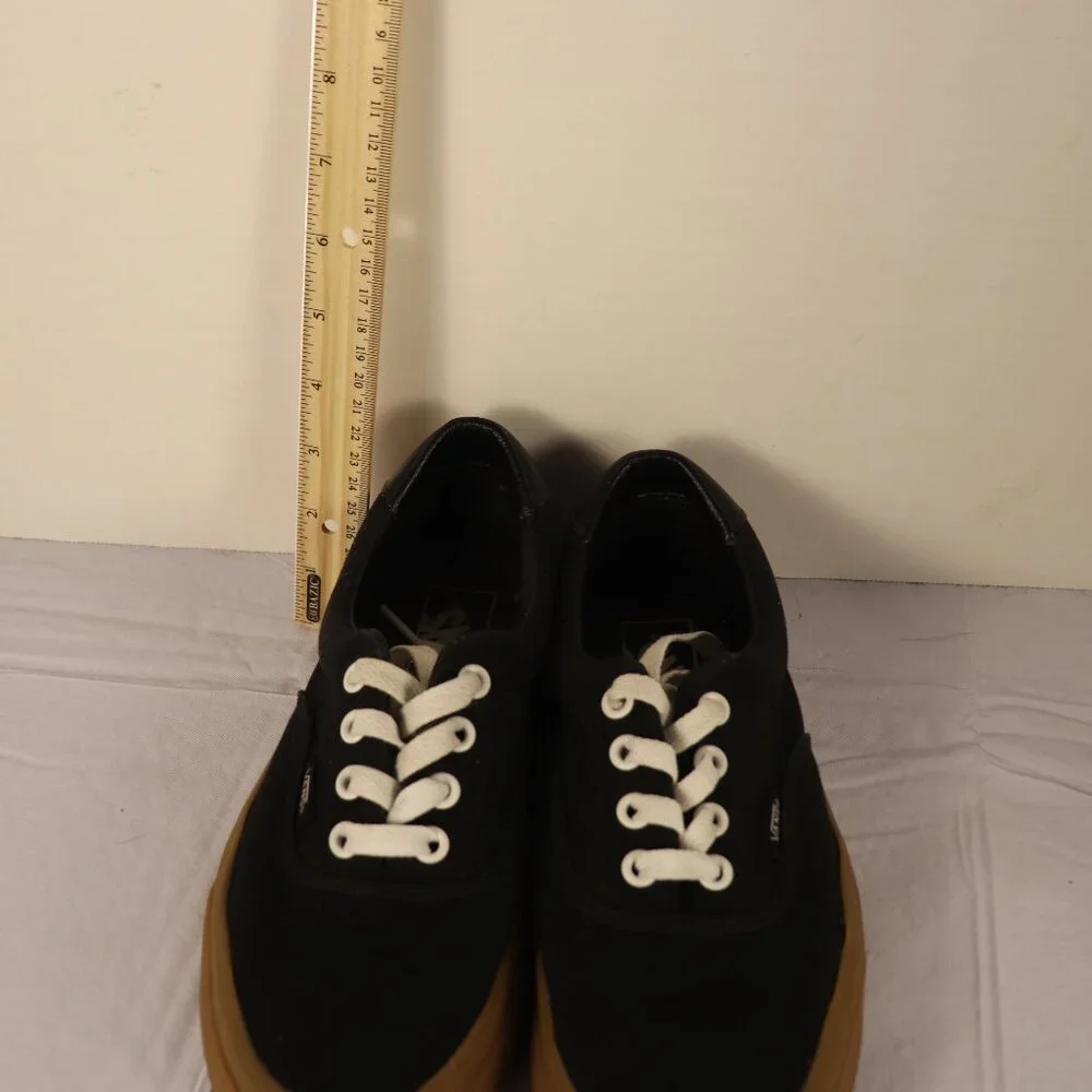 Van's Women's Athletic Shoes Black with Tan Gum Soles Size 6.5